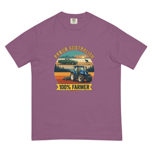 The Tractor Mugs Store Berry New Holland T7.210 PROUD AUSTRALIAN 100% FARMER Outdoor | Unisex Premium T-shirt Quality Farmers Merch