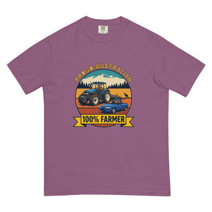 The Tractor Mugs Store Berry New Holland TM 135 PROUD AUSTRALIAN 100% FARMER Outdoor | Unisex Premium T-shirt Quality Farmers Merch