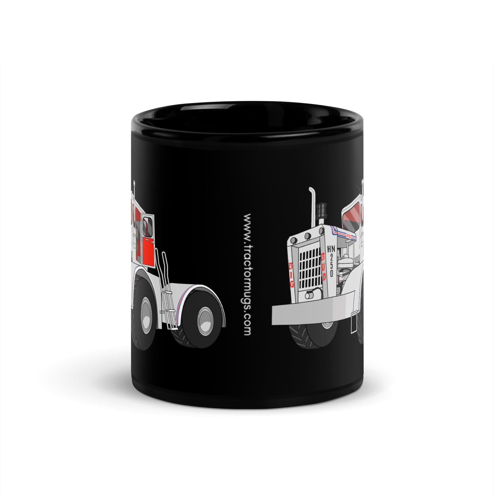 The Tractor Mugs Store Big Bud Tractor | Black Glossy Mug Quality Farmers Merch