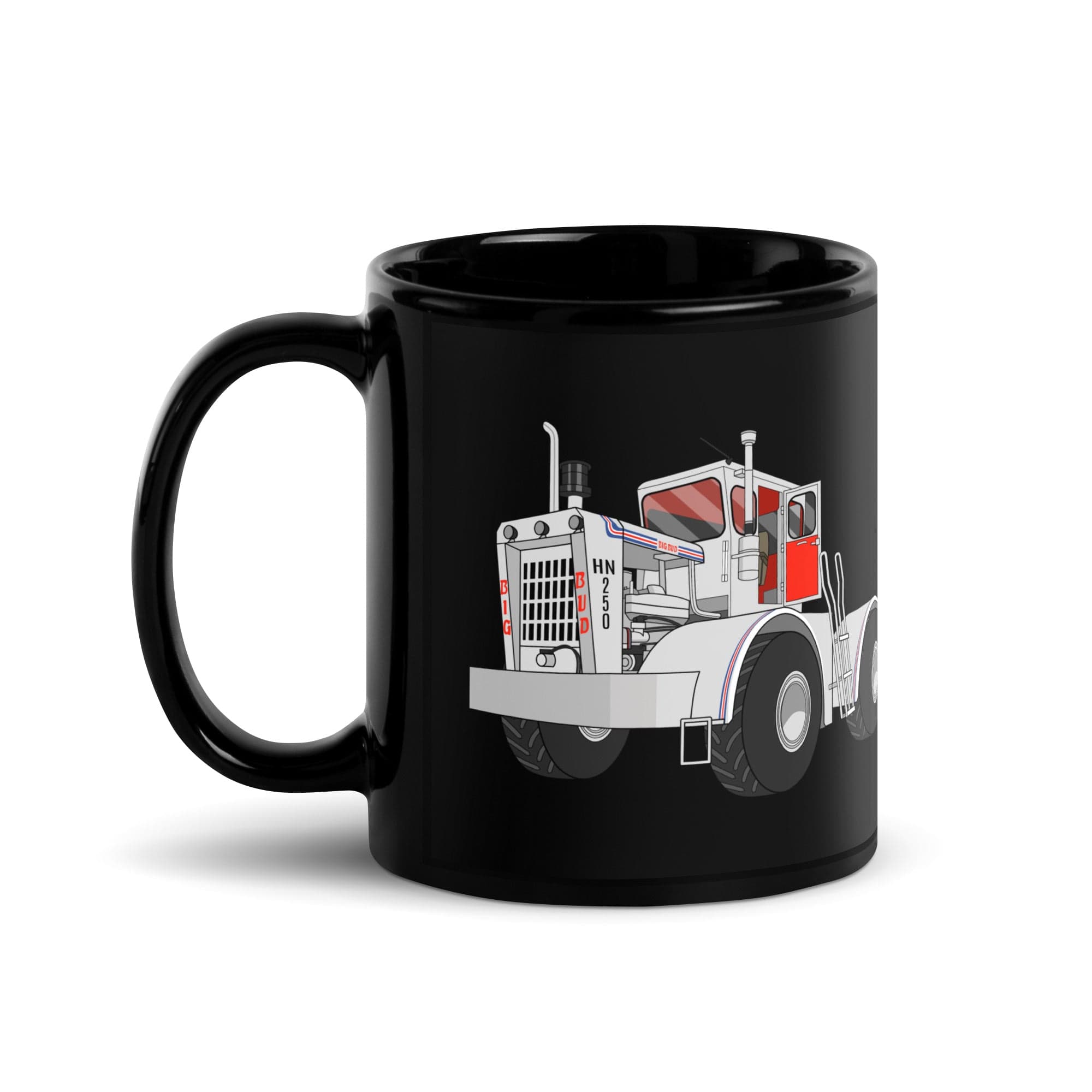 The Tractor Mugs Store Big Bud Tractor | Black Glossy Mug Quality Farmers Merch