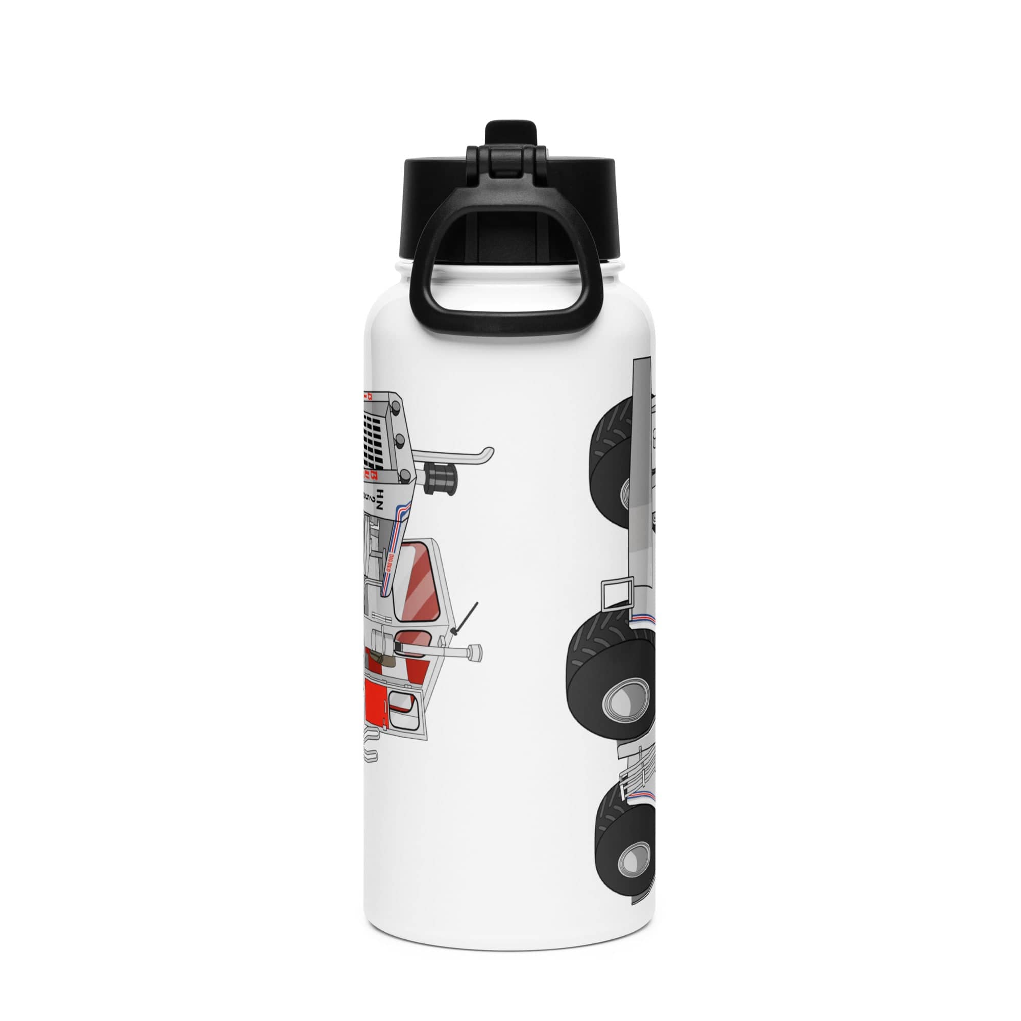 The Tractor Mugs Store Big Bud Tractor | Stainless steel water bottle with a straw lid Quality Farmers Merch