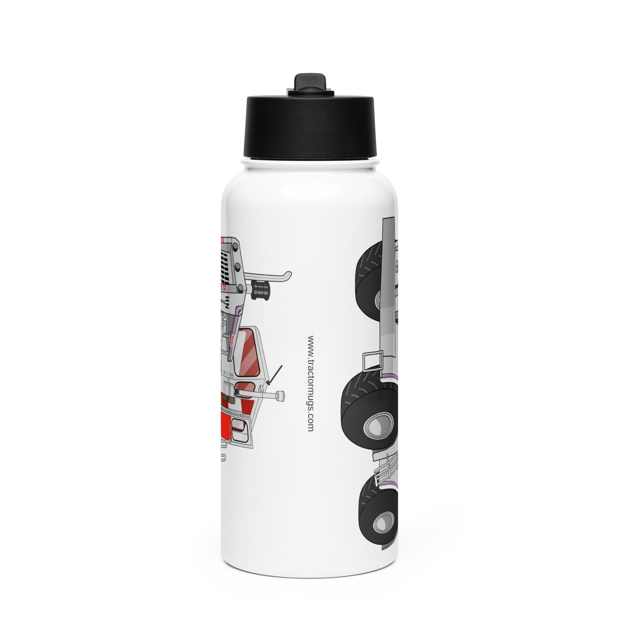 The Tractor Mugs Store Big Bud Tractor | Stainless steel water bottle with a straw lid Quality Farmers Merch