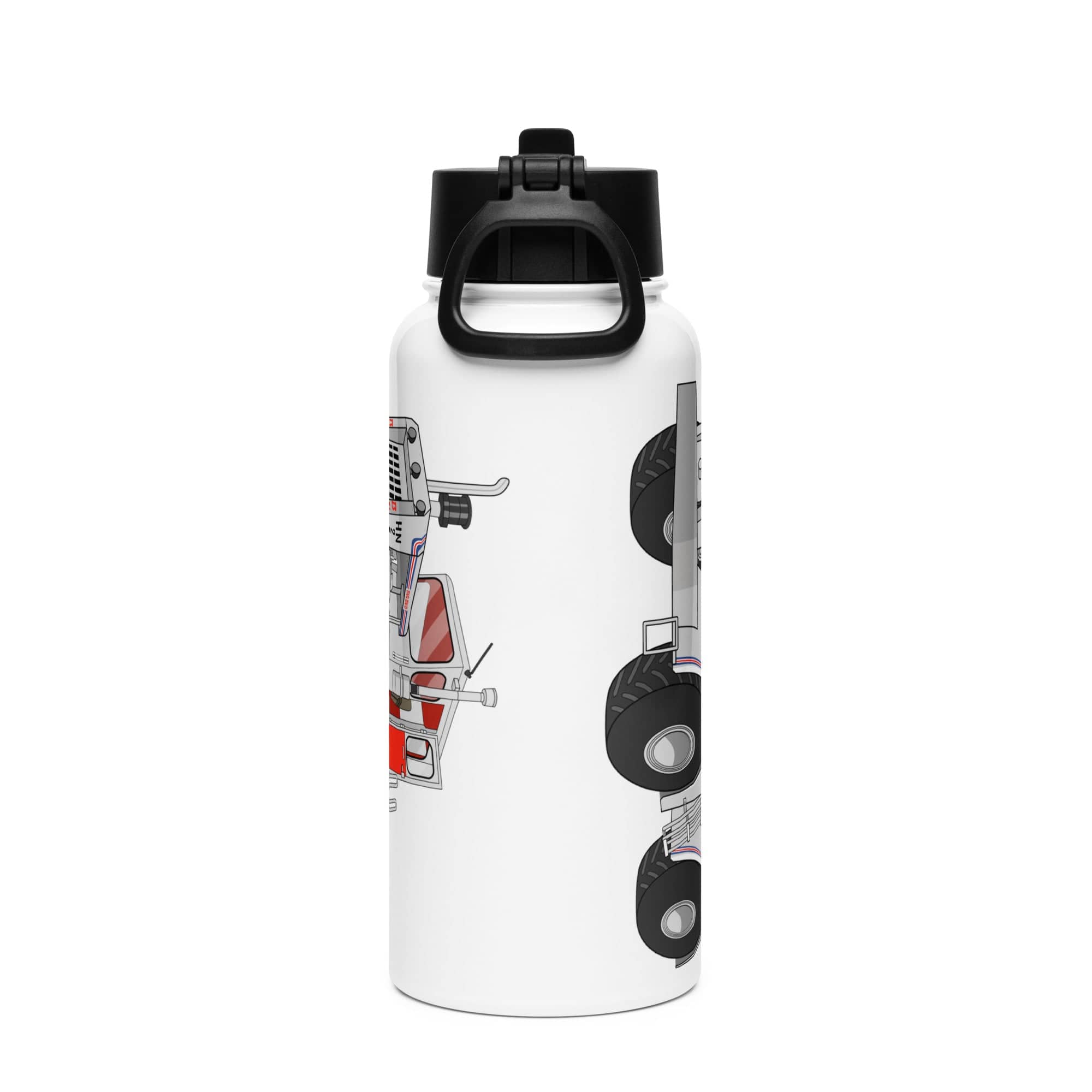 The Tractor Mugs Store Big Bud Tractor | Stainless steel water bottle with a straw lid Quality Farmers Merch