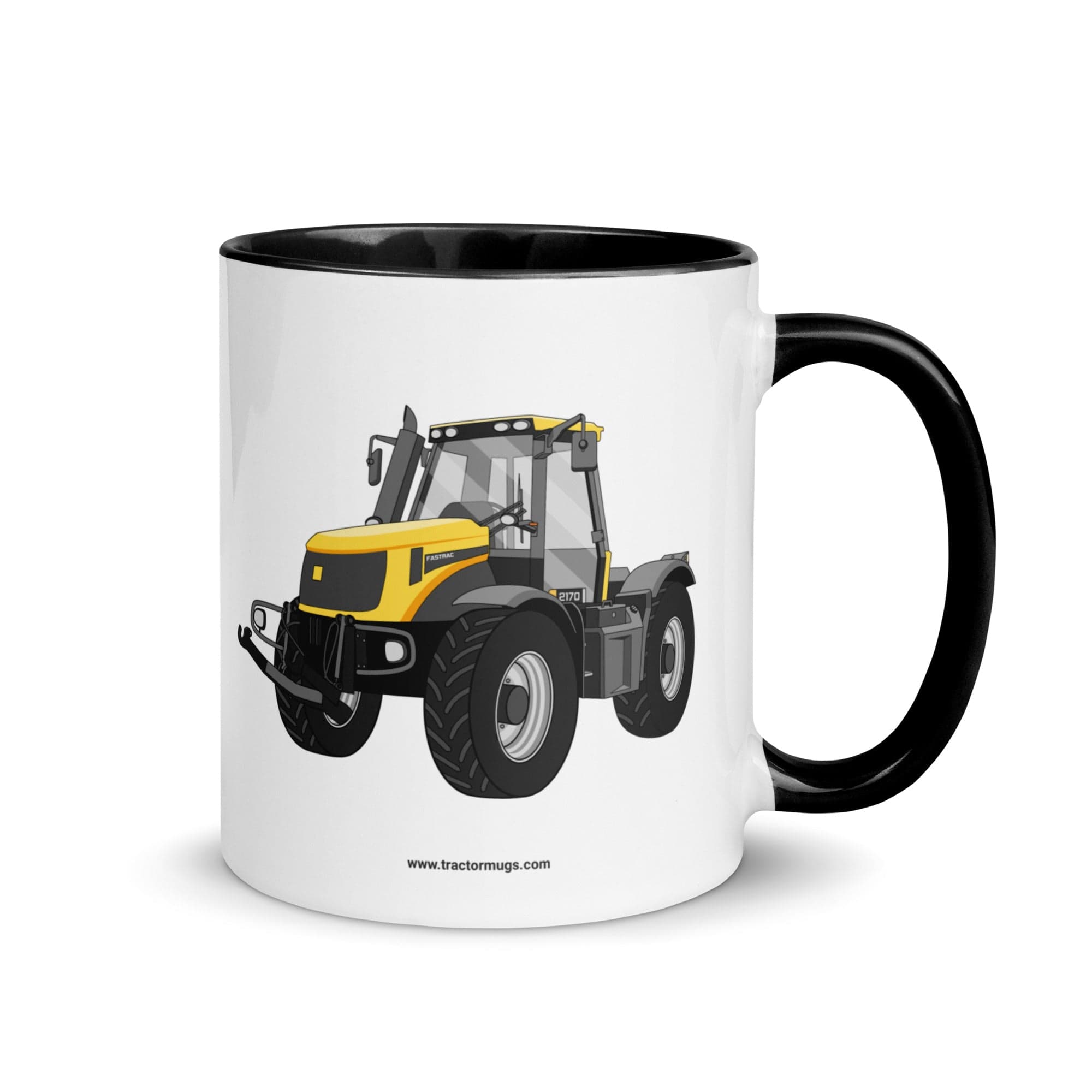 The Tractor Mugs Store Black / 11 oz JCB Fastrac 2170 | Mug with Color Inside Quality Farmers Merch