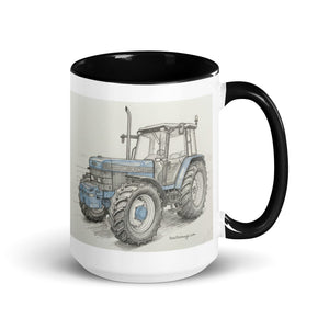 The Tractor Mugs Store Black / 15 oz Ford 8340 Pencil Sketch | Mug with Color Inside Quality Farmers Merch
