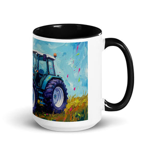 The Tractor Mugs Store Black / 15 oz Ford 8340 Splash Art | Mug with Color Inside Quality Farmers Merch