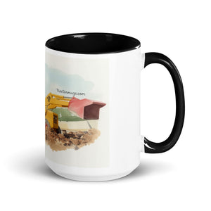 The Tractor Mugs Store Black / 15 oz JCB 3C II Watercolor | Mug with Colour Inside Quality Farmers Merch