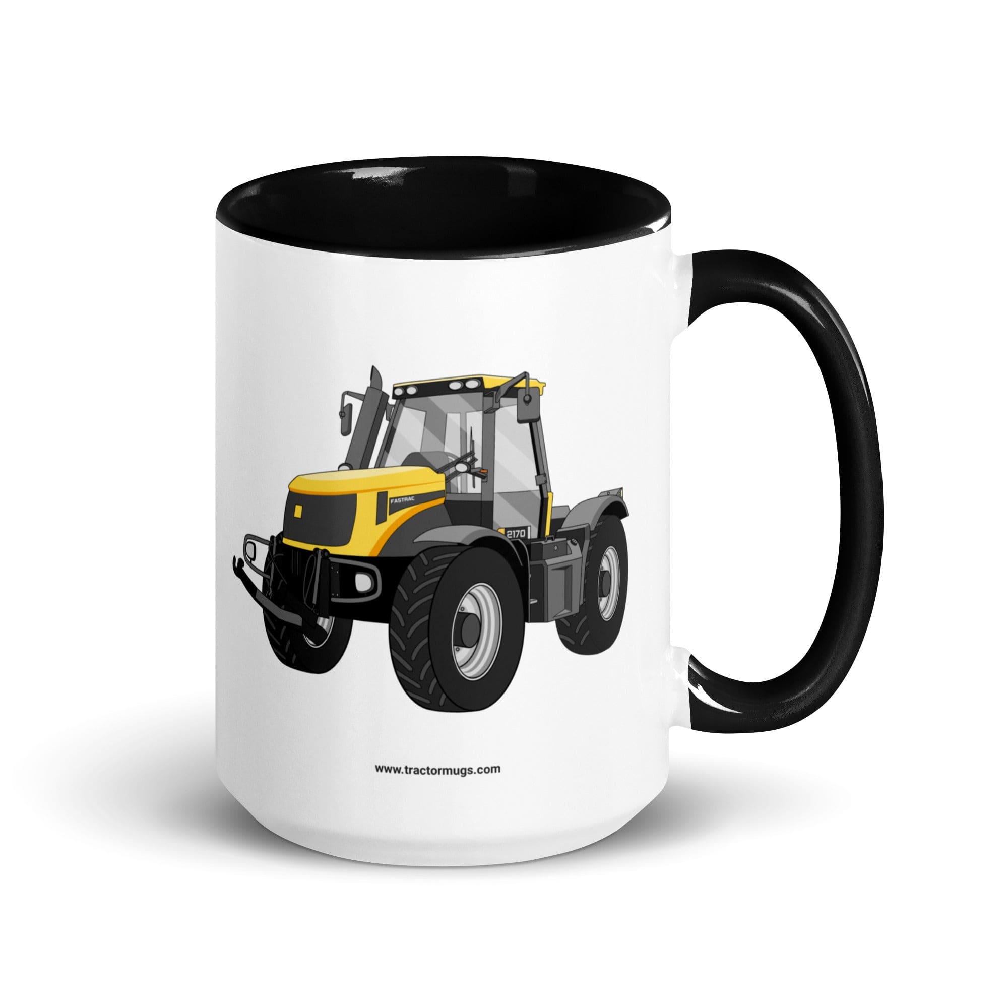The Tractor Mugs Store Black / 15 oz JCB Fastrac 2170 | Mug with Color Inside Quality Farmers Merch