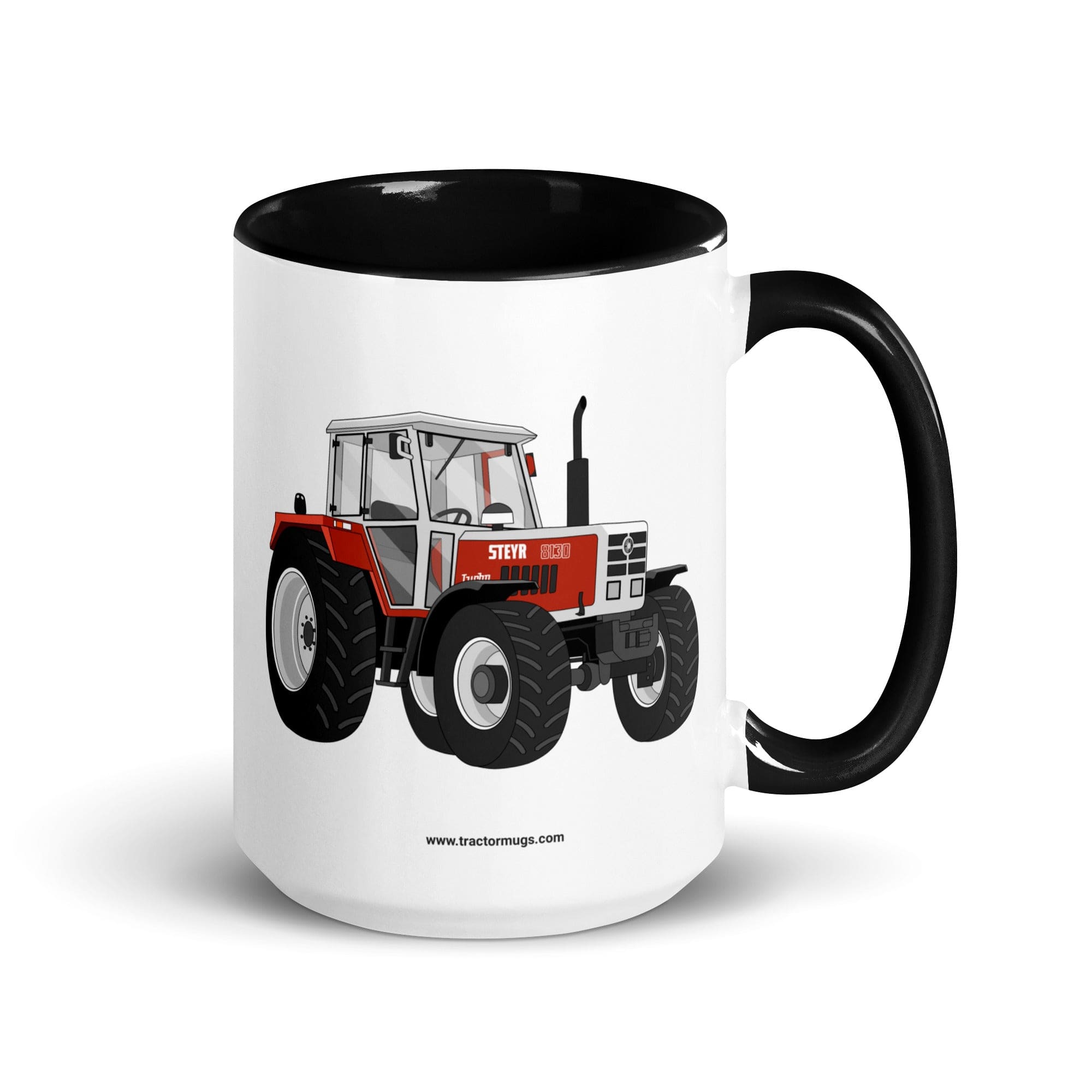 The Tractor Mugs Store Black / 15 oz Steyr 8130 | Mug with Color Inside Quality Farmers Merch