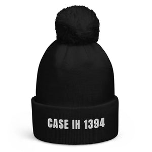 The Tractor Mugs Store Black Case IH 1394 | Pom-Pom Beanie Quality Farmers Merch