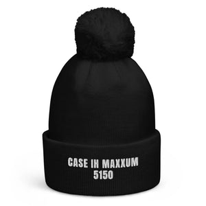 The Tractor Mugs Store Black Case IH Maxxum 5150 | Pom-Pom Beanie Quality Farmers Merch