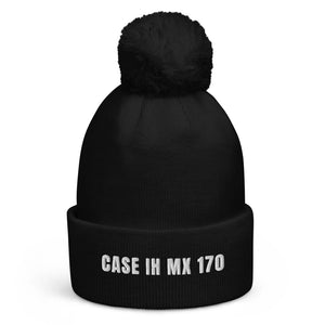 The Tractor Mugs Store Black Case IH MX 170 | Pom-Pom Beanie Quality Farmers Merch