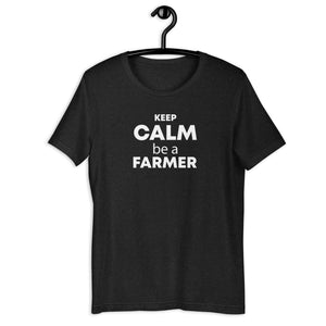 The Tractor Mugs Store Black Heather / XS Keep Calm. Be a Farmer | Unisex t-shirt Quality Farmers Merch