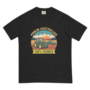 The Tractor Mugs Store Black John Deere 6930 PROUD AUSTRALIAN 100% FARMER Outdoor | Unisex Premium T-shirt Quality Farmers Merch