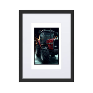 The Tractor Mugs Store Black Massey Ferguson 3075 | Framed Poster Quality Farmers Merch