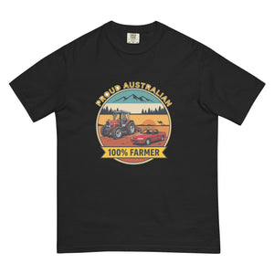 The Tractor Mugs Store Black Massey Ferguson 3075 PROUD AUSTRALIAN 100% FARMER Outdoor | Unisex Premium T-shirt Quality Farmers Merch