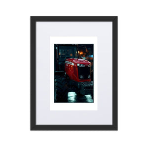 The Tractor Mugs Store Black Massey Ferguson 6480 | Framed Poster Quality Farmers Merch