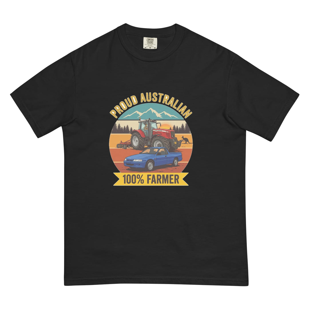 The Tractor Mugs Store Black Massey Ferguson 6480 PROUD AUSTRALIAN 100% FARMER Outdoor | Unisex Premium T-shirt Quality Farmers Merch