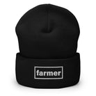 The Tractor Mugs Store Black OASIS Style 'farmer' | Cuffed Beanie Quality Farmers Merch