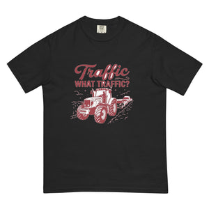 The Tractor Mugs Store Black / S Massey Ferguson 6480 TRAFFIC WHAT TRAFFIC? Two Tone | Unisex Premium T-shirt Quality Farmers Merch