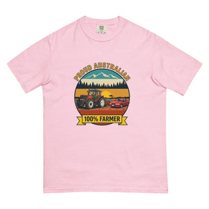 The Tractor Mugs Store Blossom FIATAGRI F130 PROUD AUSTRALIAN 100% FARMER Outdoor | Unisex Premium T-shirt Quality Farmers Merch