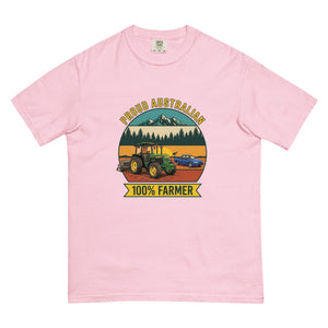 The Tractor Mugs Store Blossom John Deere 3350 PROUD AUSTRALIAN 100% FARMER Outdoor | Unisex Premium T-shirt Quality Farmers Merch