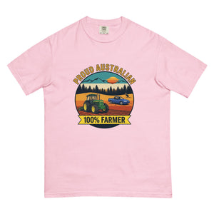 The Tractor Mugs Store Blossom John Deere 3350 PROUD AUSTRALIAN 100% FARMER Outdoor | Unisex Premium T-shirt Quality Farmers Merch