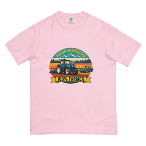 The Tractor Mugs Store Blossom New Holland T7.210 PROUD AUSTRALIAN 100% FARMER Outdoor | Unisex Premium T-shirt Quality Farmers Merch