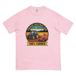 The Tractor Mugs Store Blossom New Holland T7.225 PROUD AUSTRALIAN 100% FARMER Outdoor | Unisex Premium T-shirt Quality Farmers Merch