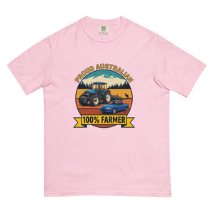 The Tractor Mugs Store Blossom New Holland TM 135 PROUD AUSTRALIAN 100% FARMER Outdoor | Unisex Premium T-shirt Quality Farmers Merch