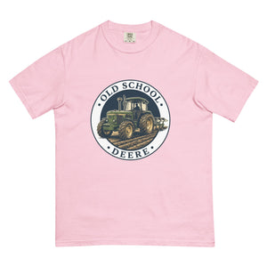 The Tractor Mugs Store Blossom / S John Deere 3350 OLD SCHOOL DEERE Engraving | Unisex Premium T-shirt Quality Farmers Merch