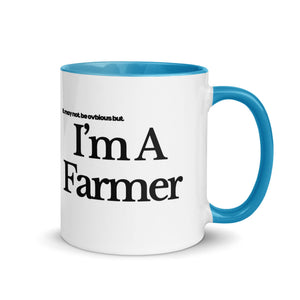 The Tractor Mugs Store Blue / 11 oz I'M A FARMER | Mug with Color Inside Quality Farmers Merch