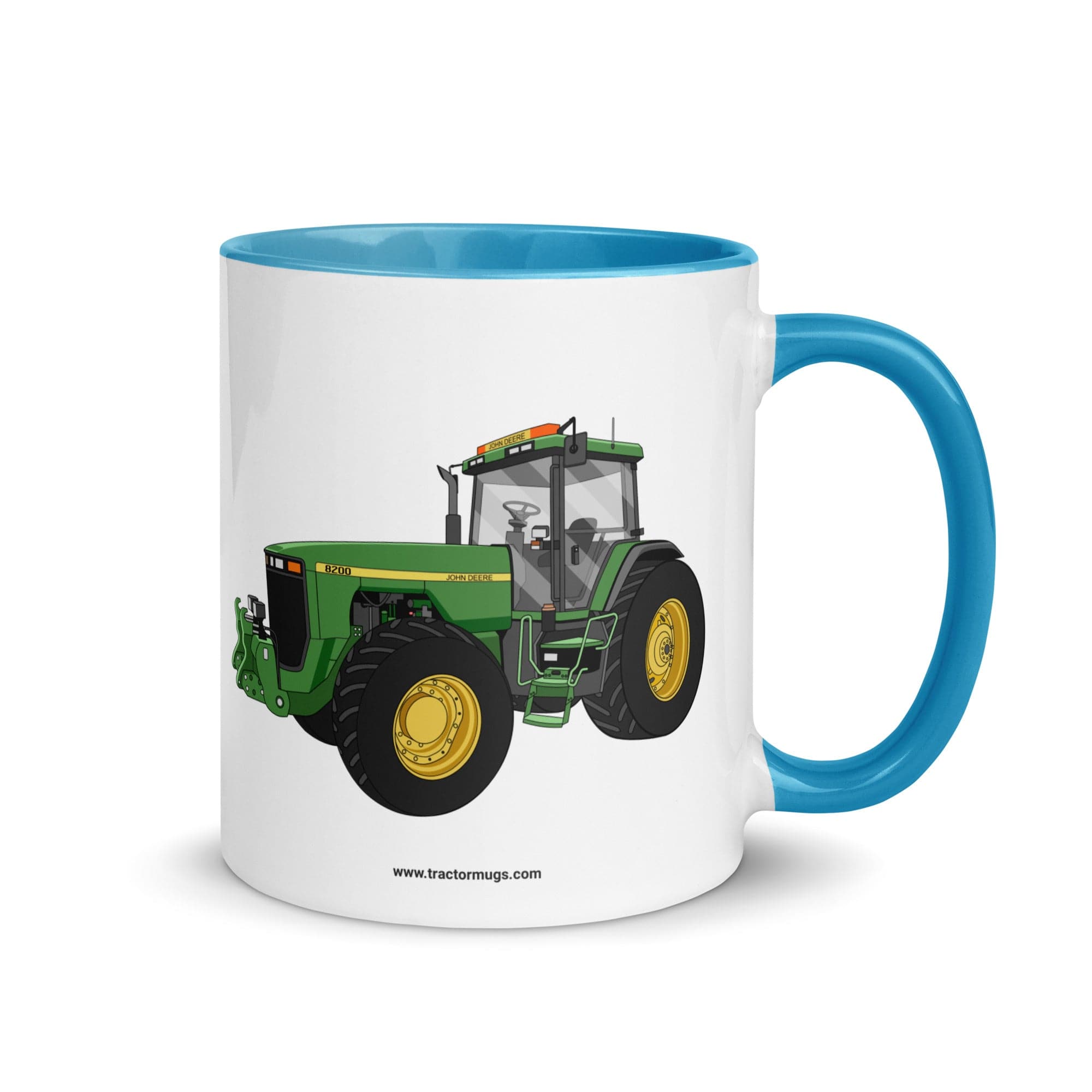 The Tractor Mugs Store Blue / 11 oz John Deere 8200 | Mug with Color Inside Quality Farmers Merch