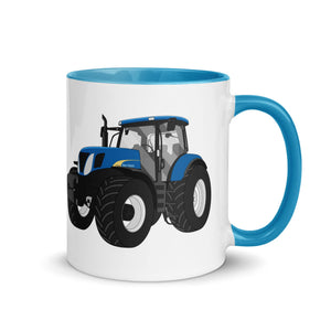 The Tractor Mugs Store Blue / 11 oz New Holland 7040 | Mug with Color Inside Quality Farmers Merch