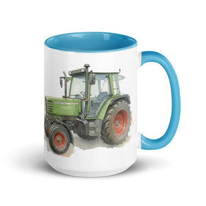 The Tractor Mugs Store Blue / 15 oz Fendt Farmer 308 C Watercolor | Mug with Color Inside Quality Farmers Merch