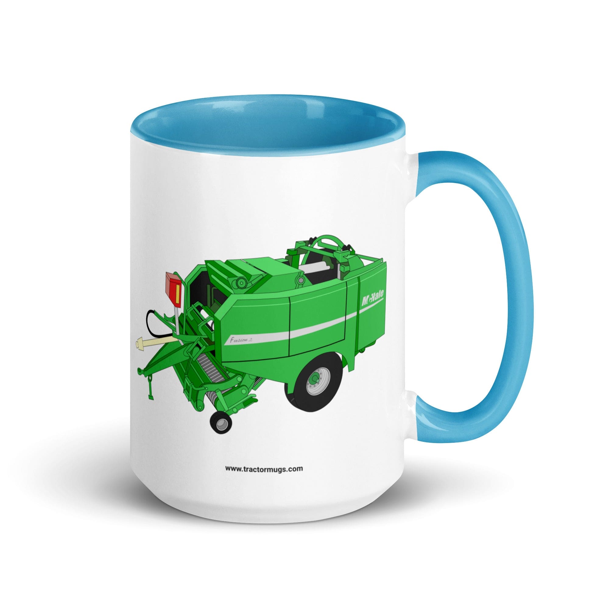 The Tractor Mugs Store Blue / 15 oz McHale Fusion 2 Big Baler | Mug with Color Inside Quality Farmers Merch