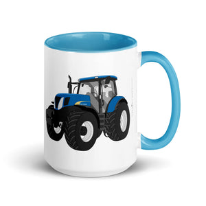 The Tractor Mugs Store Blue / 15 oz New Holland 7040 | Mug with Color Inside Quality Farmers Merch