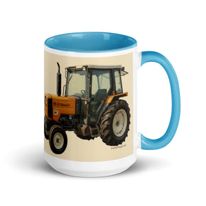 The Tractor Mugs Store Blue / 15 oz Renault 65-32 MX Oil Painting | Mug with Color Inside Quality Farmers Merch