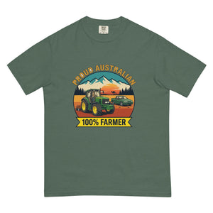 The Tractor Mugs Store Blue Spruce John Deere 6930 PROUD AUSTRALIAN 100% FARMER Outdoor | Unisex Premium T-shirt Quality Farmers Merch