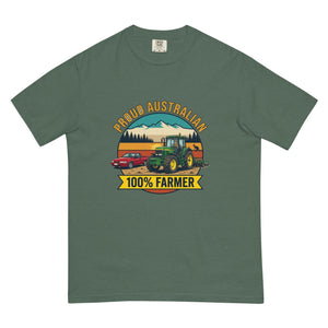 The Tractor Mugs Store Blue Spruce John Deere 7810 PROUD AUSTRALIAN 100% FARMER Outdoor | Unisex Premium T-shirt Quality Farmers Merch