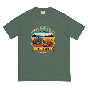 The Tractor Mugs Store Blue Spruce Massey Ferguson 3075 PROUD AUSTRALIAN 100% FARMER Outdoor | Unisex Premium T-shirt Quality Farmers Merch