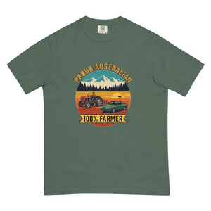 The Tractor Mugs Store Blue Spruce Massey Ferguson 35X PROUD AUSTRALIAN 100% FARMER Outdoor | Unisex Premium T-shirt Quality Farmers Merch