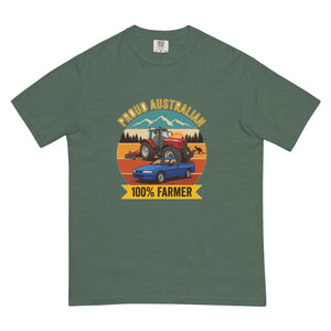 The Tractor Mugs Store Blue Spruce Massey Ferguson 6480 PROUD AUSTRALIAN 100% FARMER Outdoor | Unisex Premium T-shirt Quality Farmers Merch