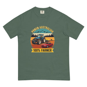 The Tractor Mugs Store Blue Spruce New Holland TM 155 PROUD AUSTRALIAN 100% FARMER Outdoor | Unisex Premium T-shirt Quality Farmers Merch