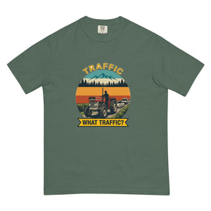 The Tractor Mugs Store Blue Spruce / S Massey Ferguson 135 TRAFFIC WHAT TRAFFIC? Outdoor | Unisex Premium T-shirt Quality Farmers Merch