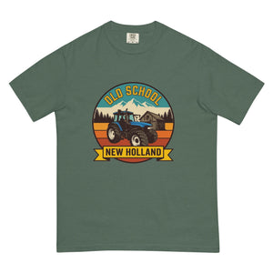 The Tractor Mugs Store Blue Spruce / S New Holland TM 135 OLD SCHOOL NEW HOLLAND Outdoor | Unisex Premium T-shirt Quality Farmers Merch