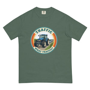 The Tractor Mugs Store Blue Spruce / S New Holland TM 135 TRAFFIC WHAT TRAFFIC? Retro | Unisex Premium T-shirt Quality Farmers Merch