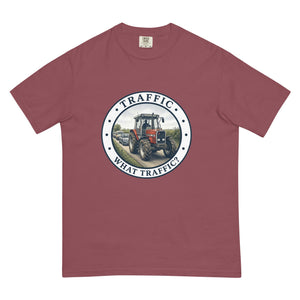 The Tractor Mugs Store Brick / S Massey Ferguson 3075 TRAFFIC WHAT TRAFFIC? Engraving | Unisex Premium T-shirt Quality Farmers Merch