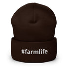 The Tractor Mugs Store Brown #farmlife | Cuffed Beanie Quality Farmers Merch