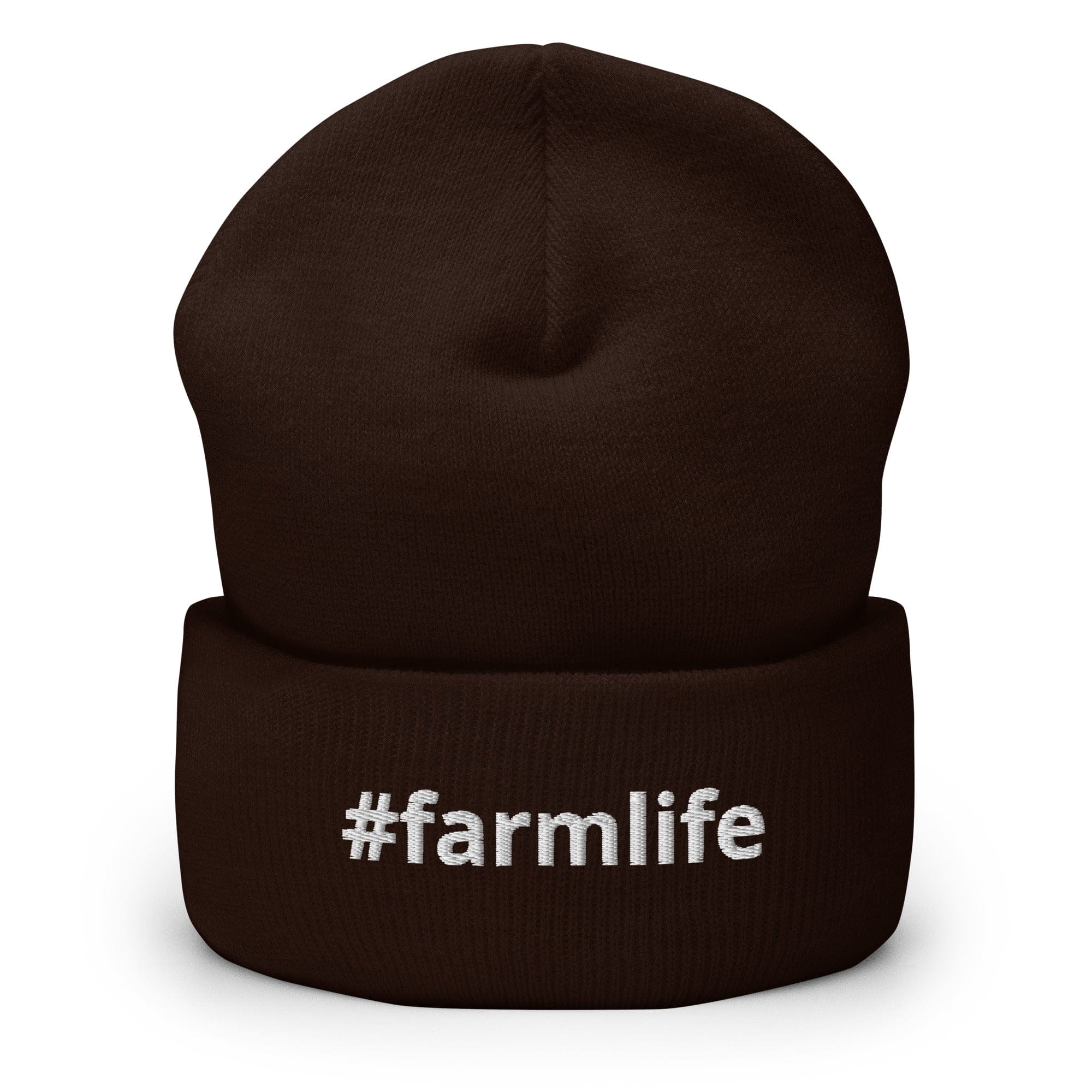 The Tractor Mugs Store Brown #farmlife | Cuffed Beanie Quality Farmers Merch